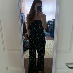 Black and white patterned jumpsuit